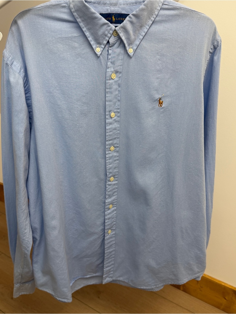 Ralph Lauren Men’s Light Blue Oxford Button-Down Shirt Long Sleeve